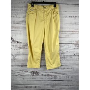 Escada Women's 40 US10 Cropped Capris Stretch Italy Embroidered Spring Trousers